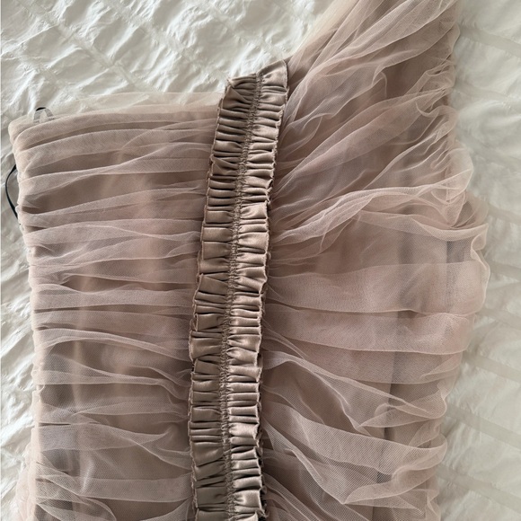 Thomas Wylde One-Shoulder Ruffled Dress in Taupe - Picture 7 of 8